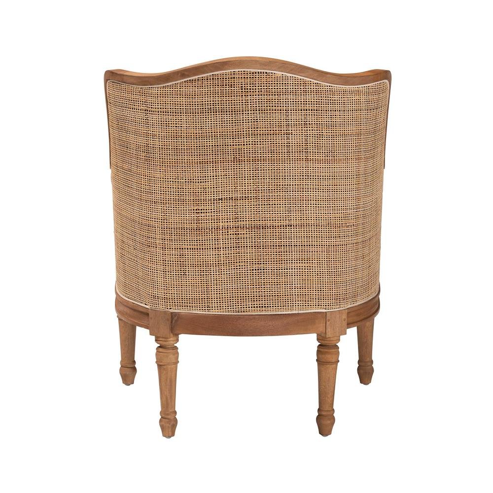 Honey Oak Finished Wood Accent Chair