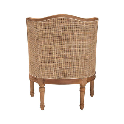 Honey Oak Finished Wood Accent Chair
