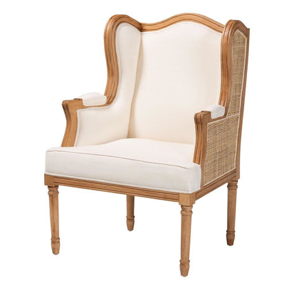 Honey Oak Finished Wood Accent Chair