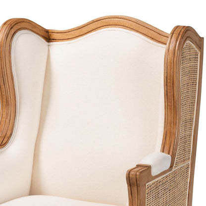 Honey Oak Finished Wood Accent Chair