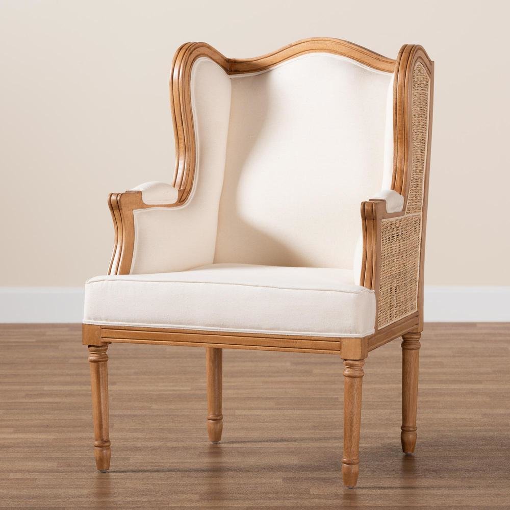 Honey Oak Finished Wood Accent Chair