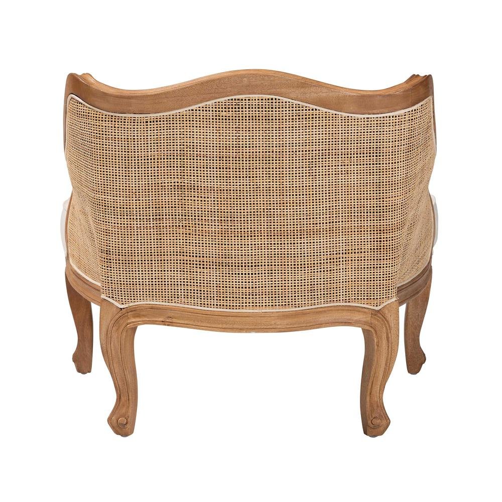 Honey Oak Finished Wood Low Seat Accent Chair