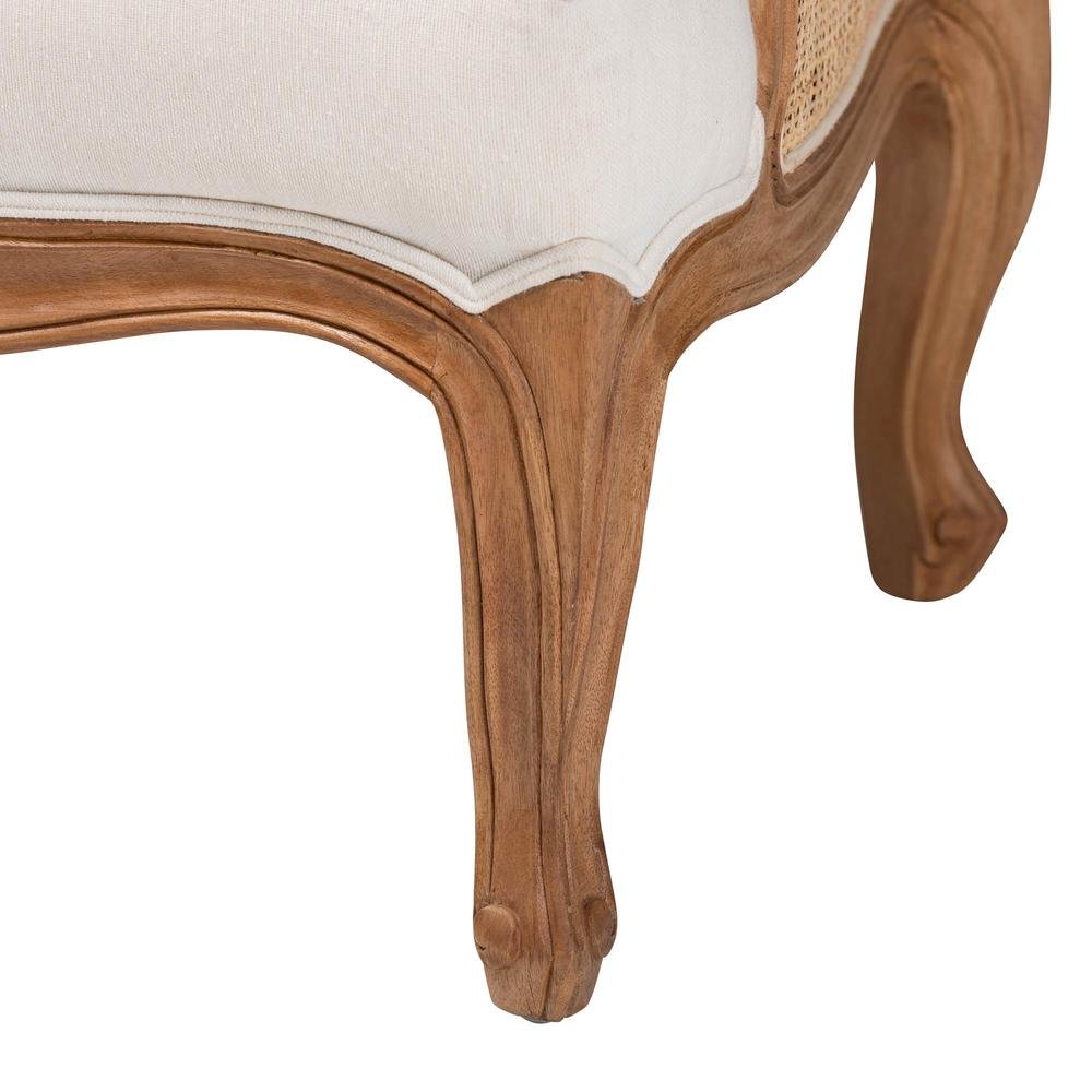 Honey Oak Finished Wood Low Seat Accent Chair