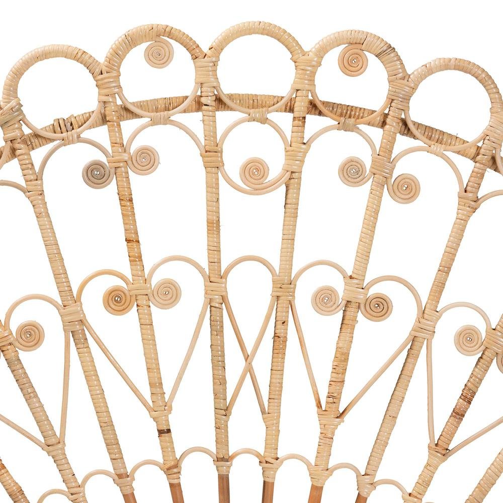 Bohemian Natural Brown Rattan Queen Size Standalone Headboard