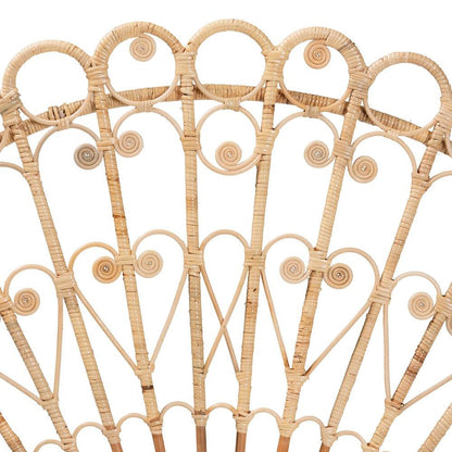 Bohemian Natural Brown Rattan Queen Size Standalone Headboard