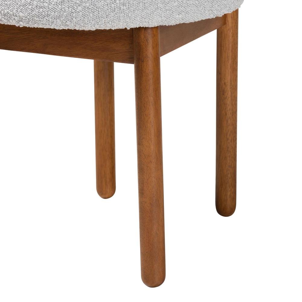 Walnut Brown Finished Wood 2-Piece Dining Chair Set