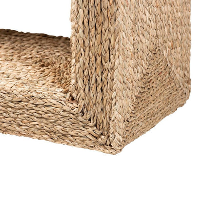 Adonica Modern Bohemian Natural Brown Jute and Wood End Table