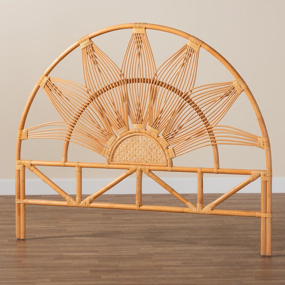 Jasmine Modern Bohemian Natural Rattan King Size Standalone Headboard