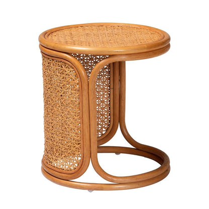 Eldon Bohemian Honey Rattan End Table