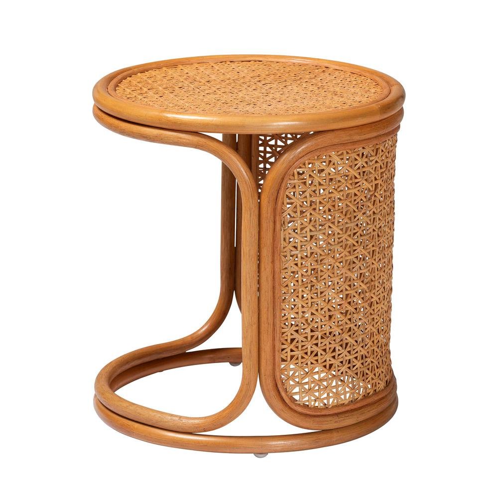 Eldon Bohemian Honey Rattan End Table