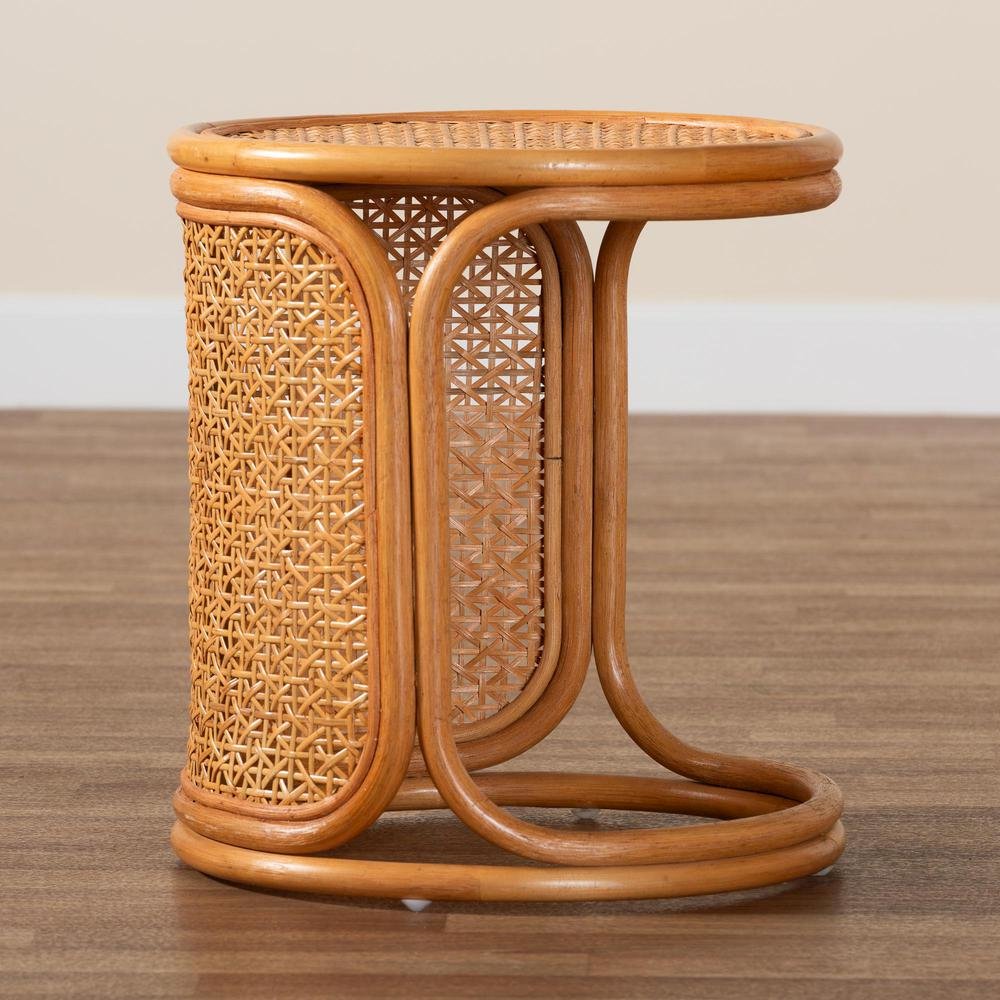 Eldon Bohemian Honey Rattan End Table