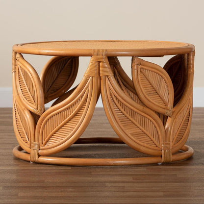 Raflesia Modern Bohemian Natural Rattan Coffee Table