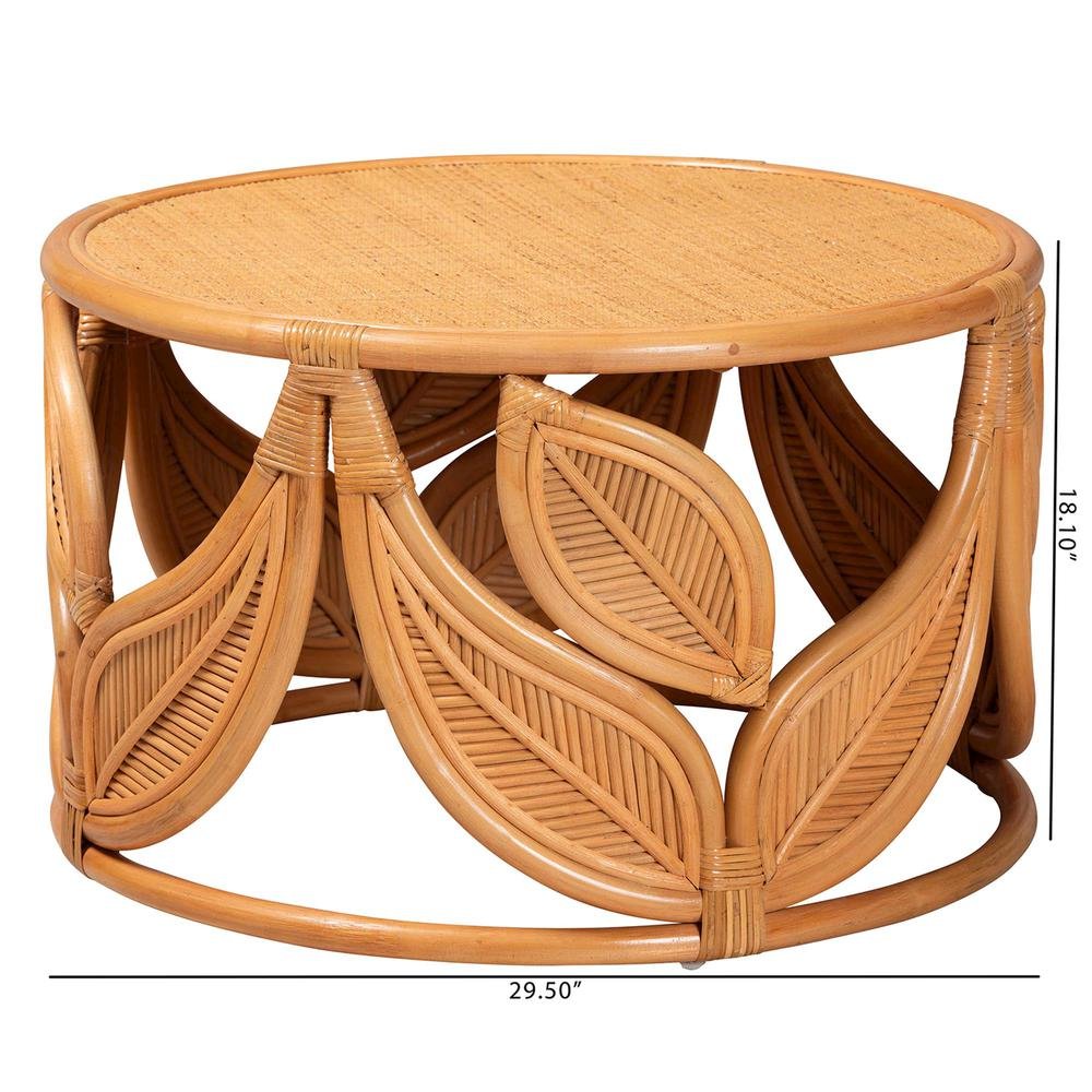 Raflesia Modern Bohemian Natural Rattan Coffee Table