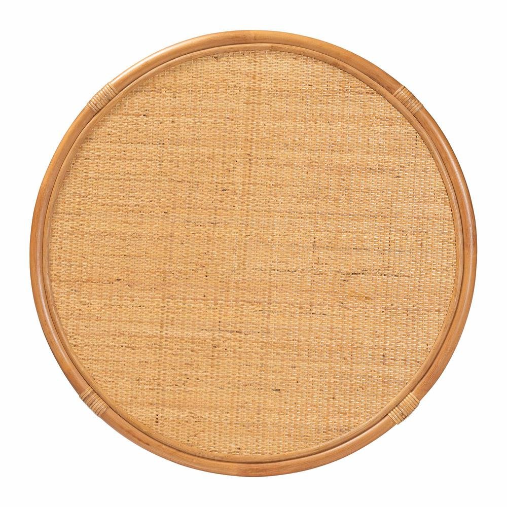 bali & pari Louis Modern Bohemian Natural Brown Rattan Coffee Table