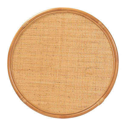 bali & pari Louis Modern Bohemian Natural Brown Rattan Coffee Table