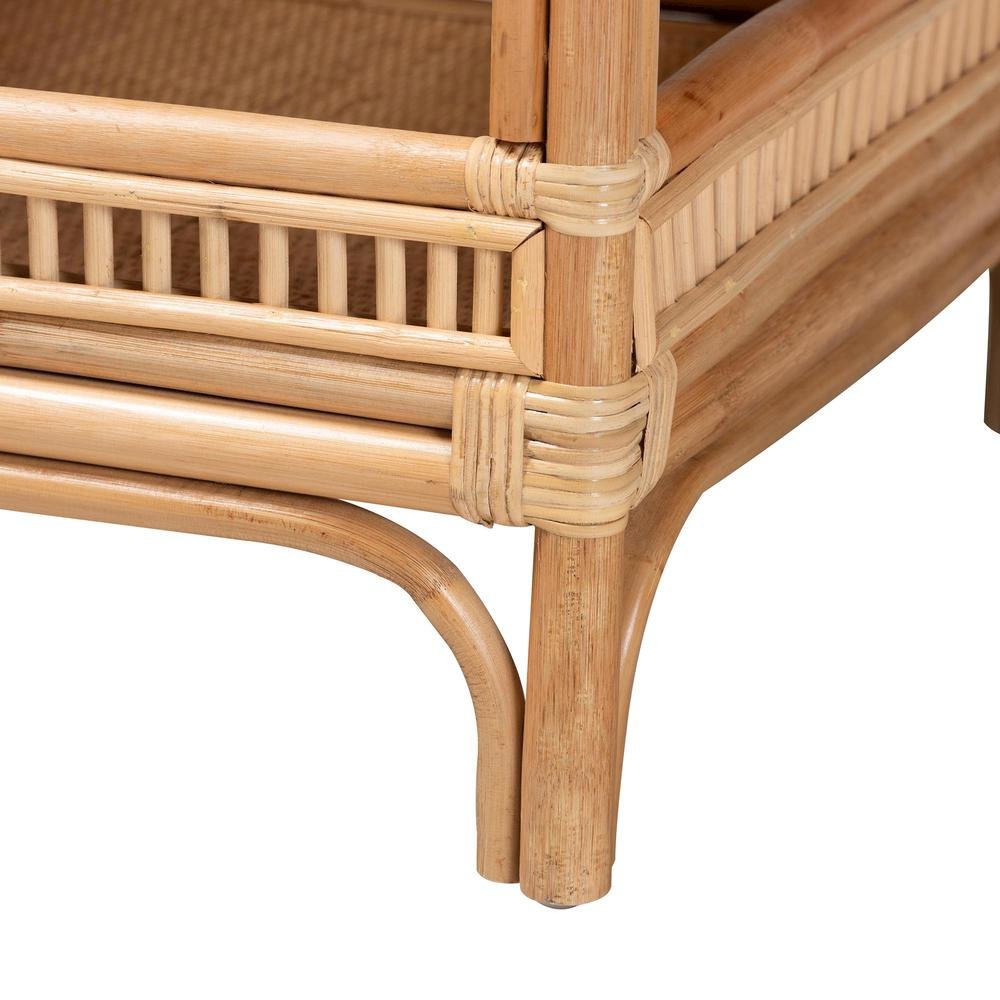 Lombok Modern Bohemian Natural Rattan Coffee Table