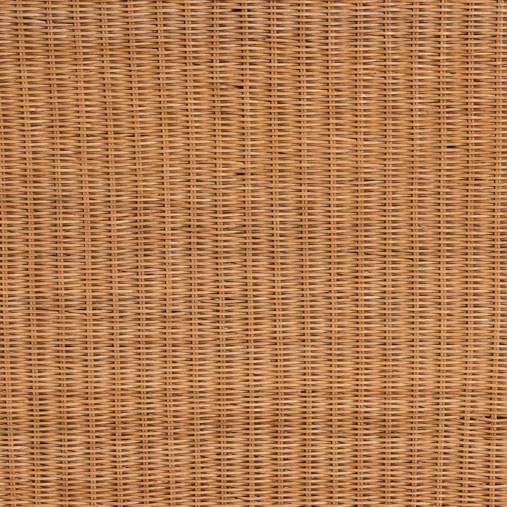 Palm Bohemian Honey Scallop Rattan Console Table