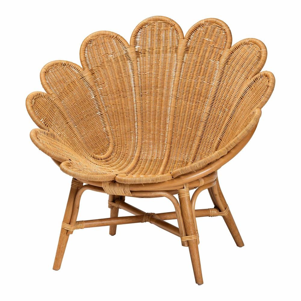 Blossom Bohemian Honey Rattan Accent Flower Chair