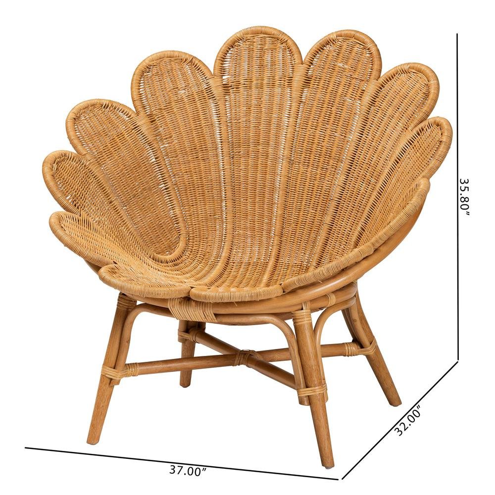 Blossom Bohemian Honey Rattan Accent Flower Chair