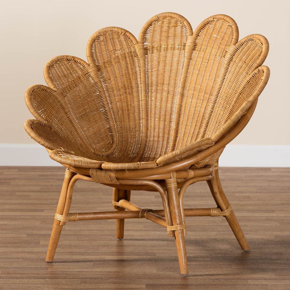 Blossom Bohemian Honey Rattan Accent Flower Chair