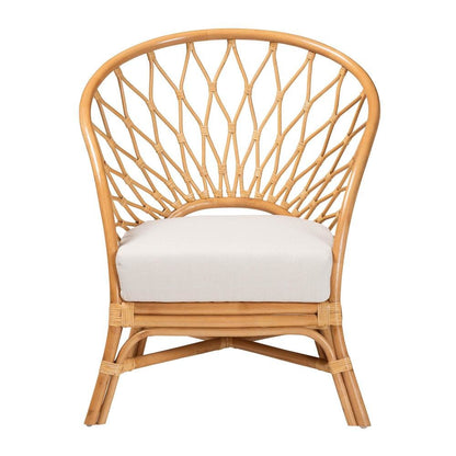 Emmeline Bohemian Honey Rattan Accent Chair