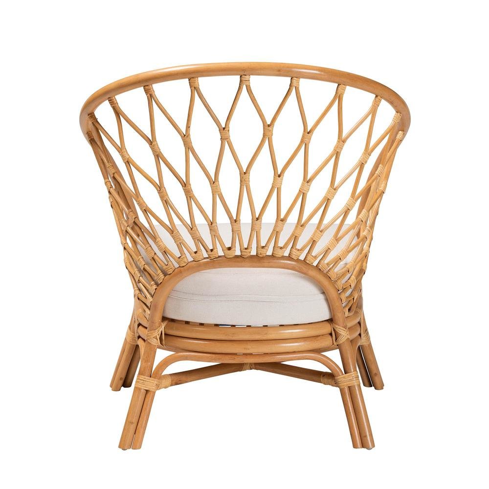 Emmeline Bohemian Honey Rattan Accent Chair
