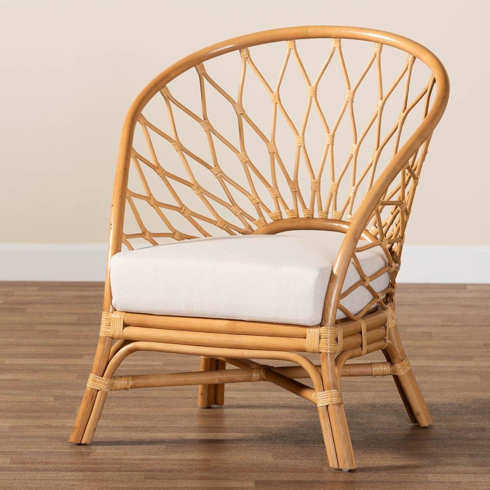 Emmeline Bohemian Honey Rattan Accent Chair