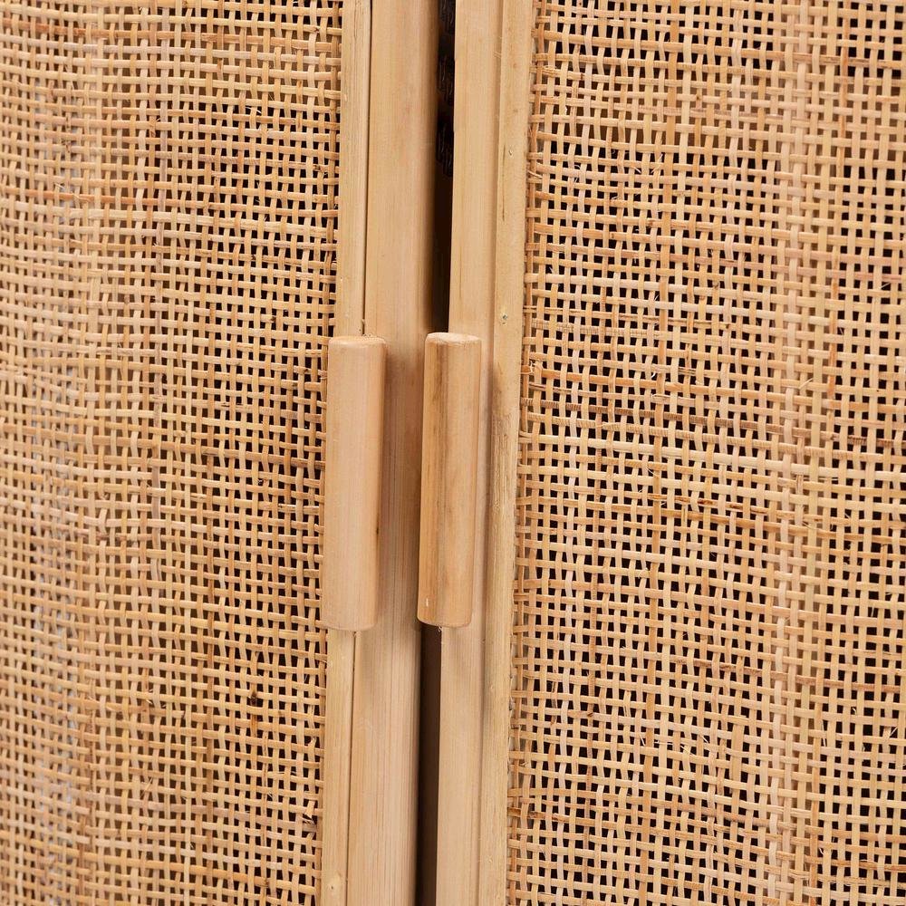 Yanka Bohemian Natural Rattan Storage Cabinet