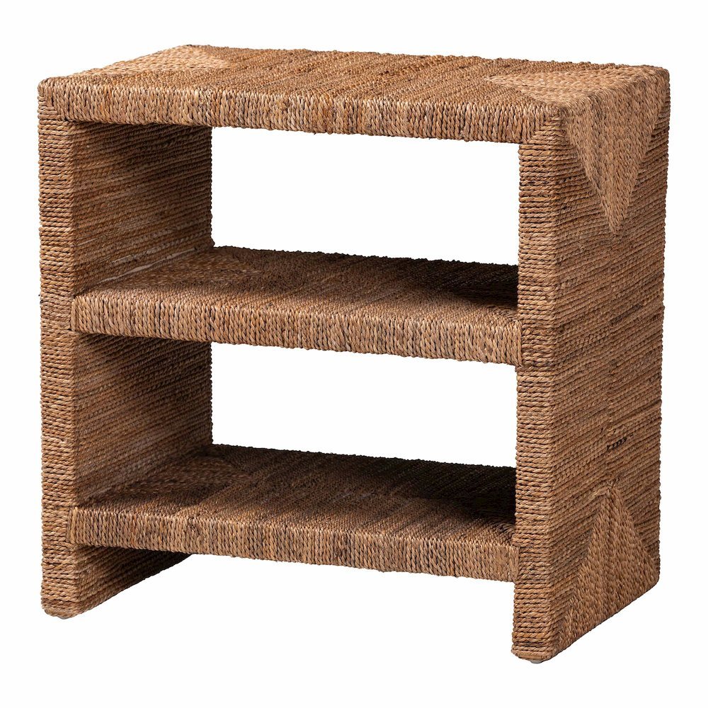 Liza Bohemian Natural Seagrass End Table