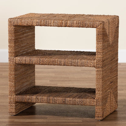 Liza Bohemian Natural Seagrass End Table