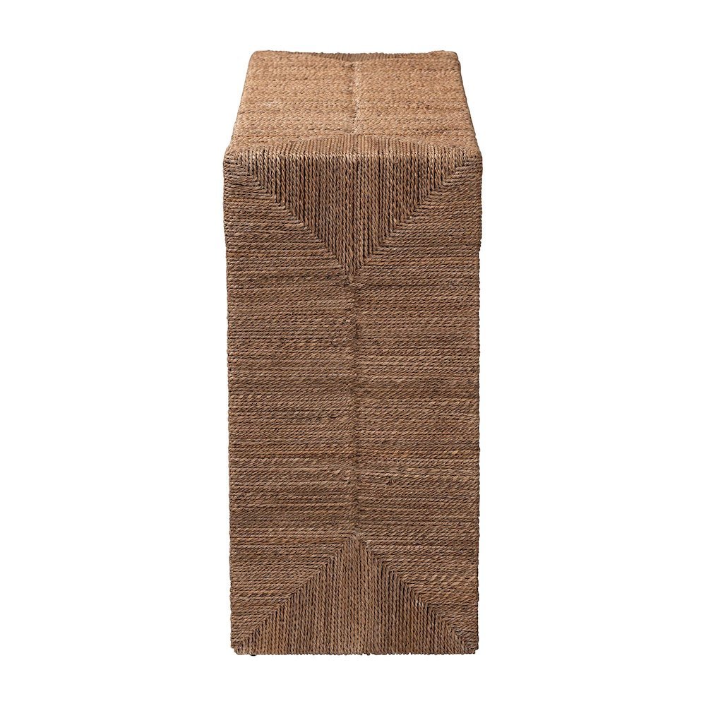 Liza Bohemian Natural Seagrass Console Table