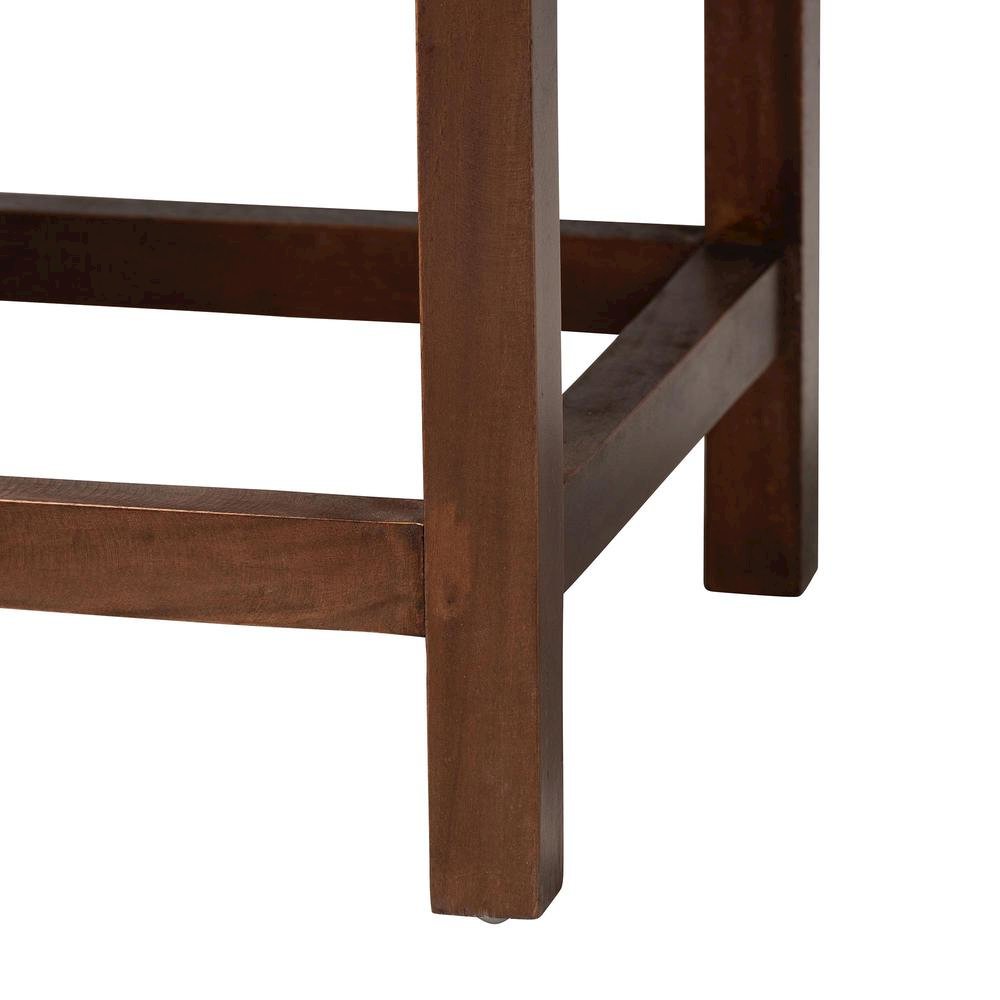 Liza Bohemian Natural Seagrass and Wood Accent Bench