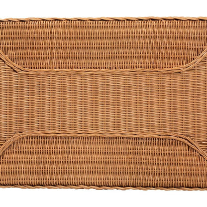 Minahasa Bohemian Light Honey Braided Rattan Side Table