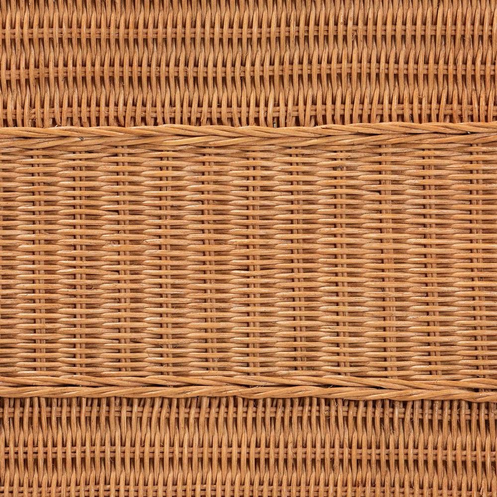 Minahasa Bohemian Light Honey Braided Rattan Side Table