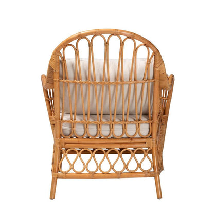 Reina Bohemian Light Honey Rattan Arm Chair