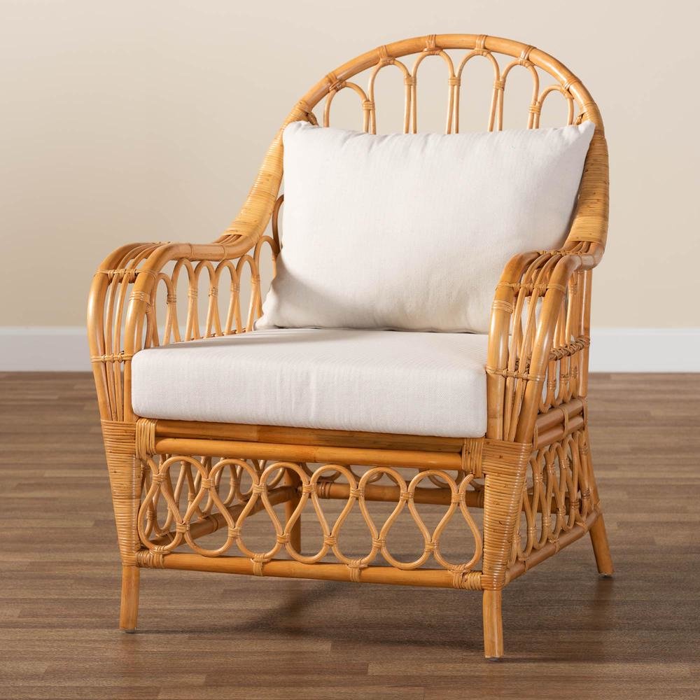 Reina Bohemian Light Honey Rattan Arm Chair