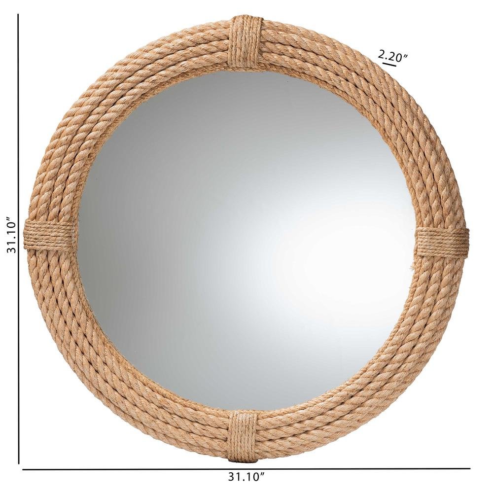 Manila Bohemian Woven Rope Accent Wall Mirror