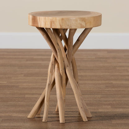 Liberte Natural Teak Wood End Table