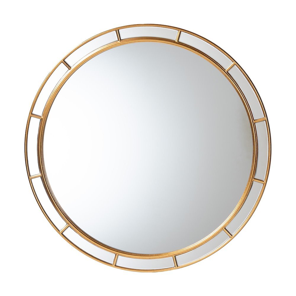 Ulvi Antique Goldleaf Round Accent Mirror