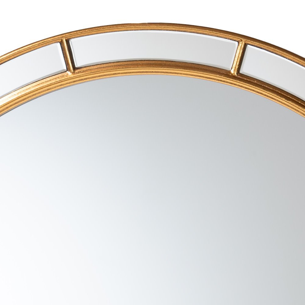 Ulvi Antique Goldleaf Round Accent Mirror