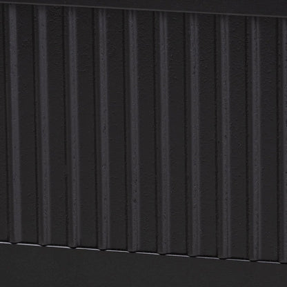 Primrose Mid-Century Black Fluted Wood Queen Size Platform Bed