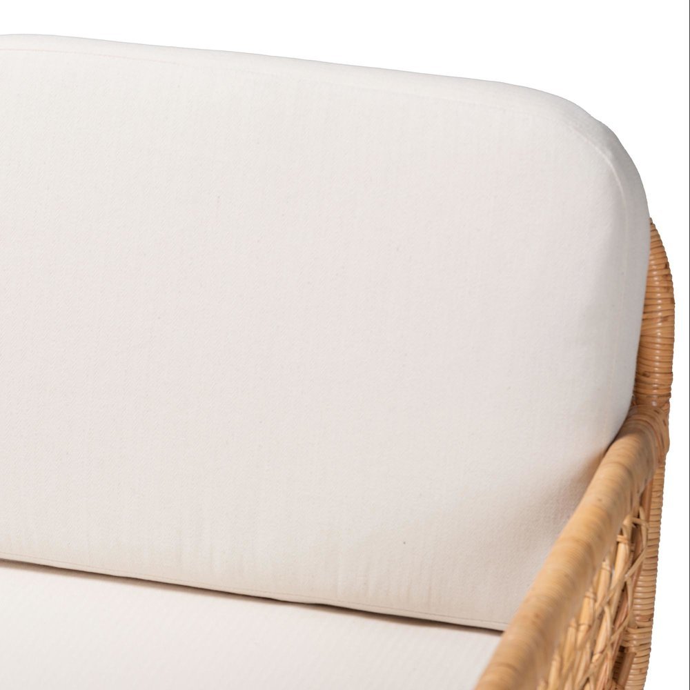 Pakis Bohemian Light Honey Rattan Tete-a-Tete Sofa
