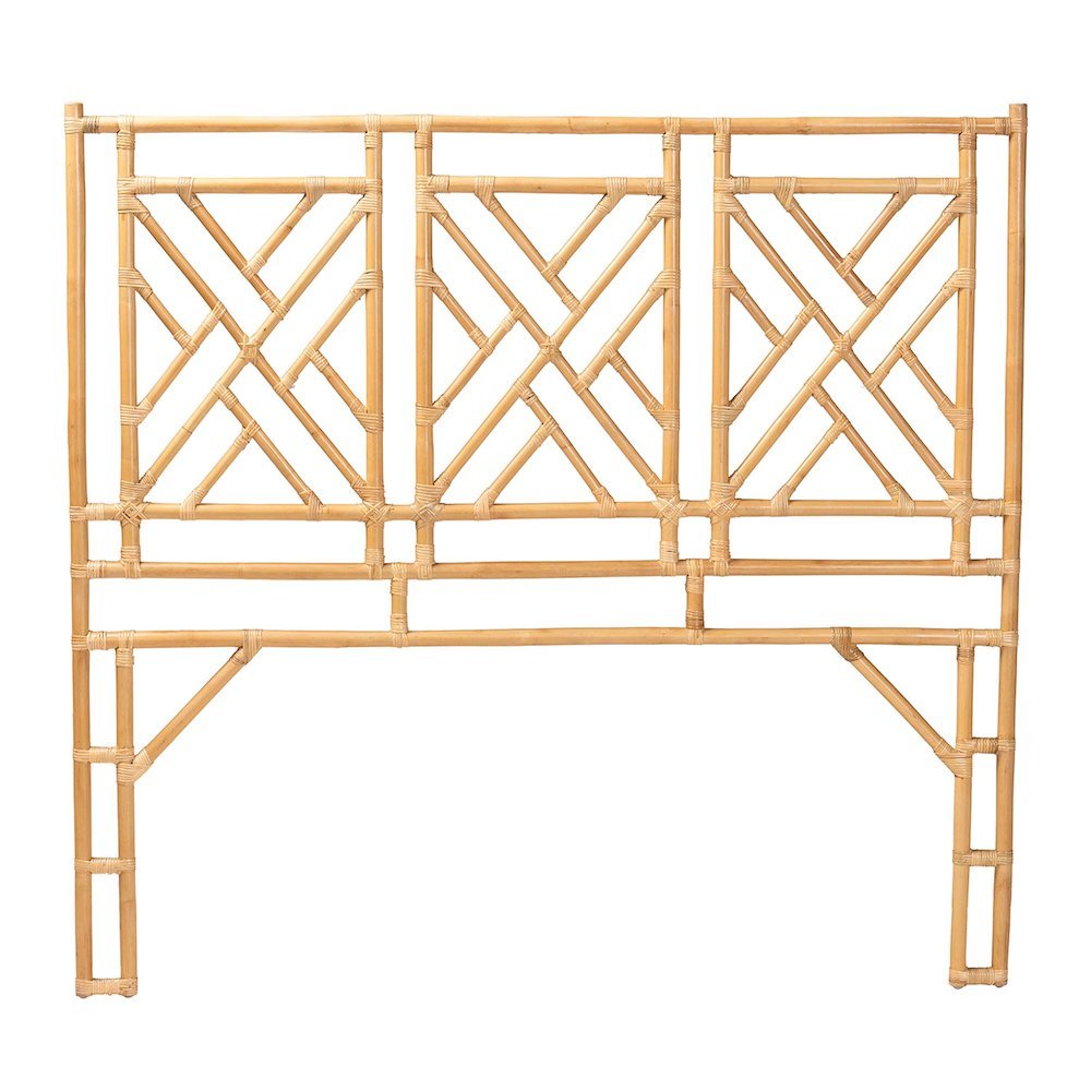 Karavo Bohemian Natural Rattan Queen Size Standalone Headboard