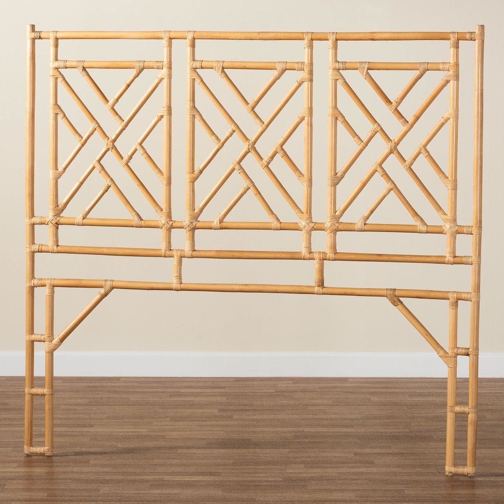 Karavo Bohemian Natural Rattan Queen Size Standalone Headboard