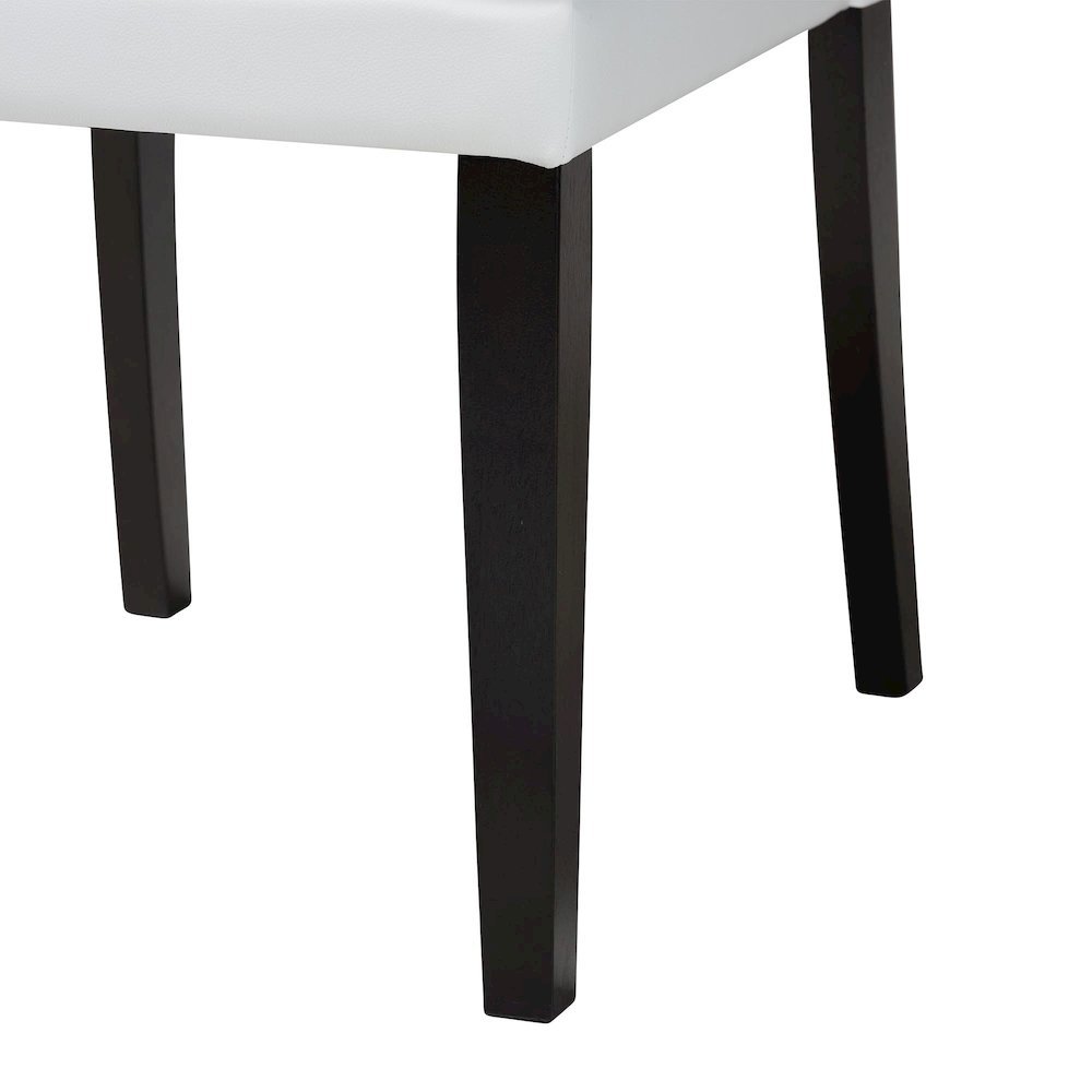 Leather Button-Tufted Nail heads Trim Dining Chair (Set of 2)