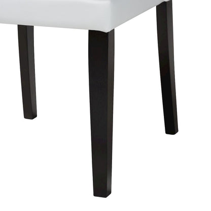 Leather Button-Tufted Nail heads Trim Dining Chair (Set of 2)