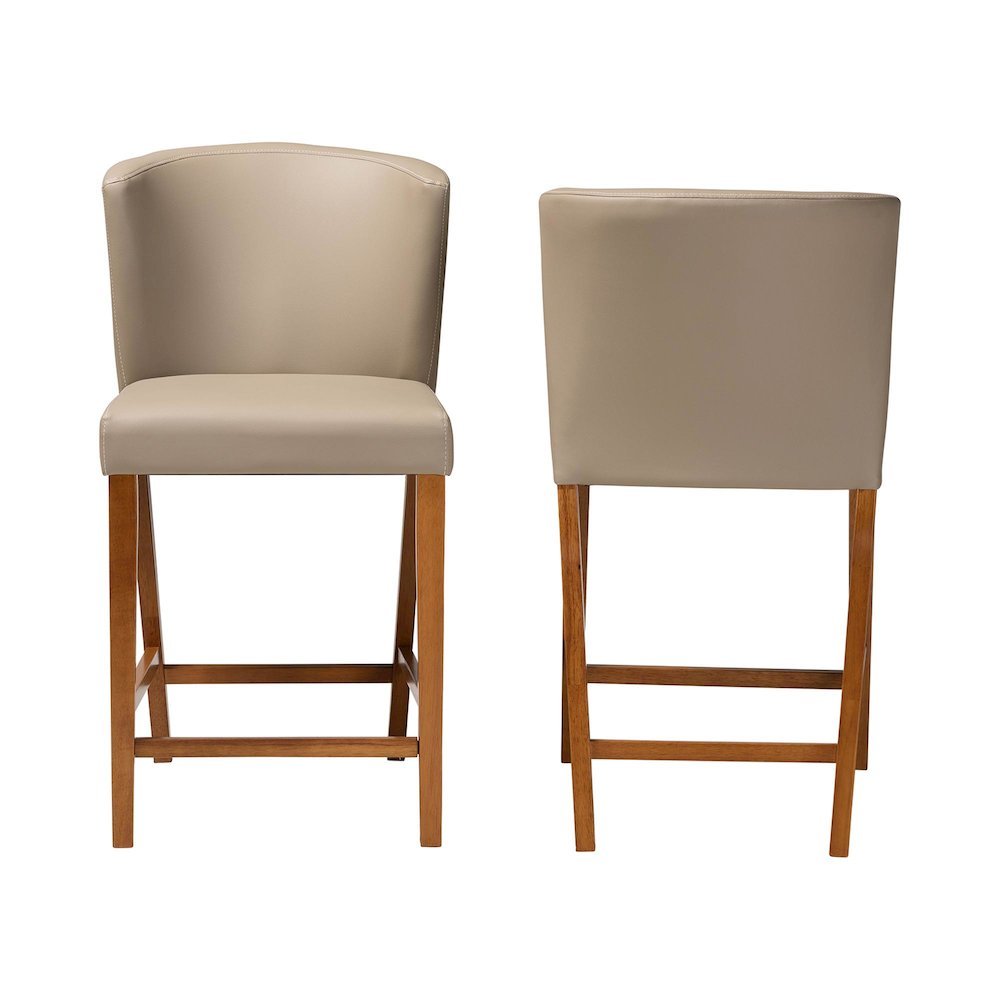Leather Pub Stool (Set of 2)