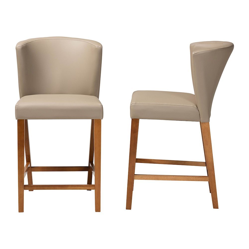 Leather Pub Stool (Set of 2)