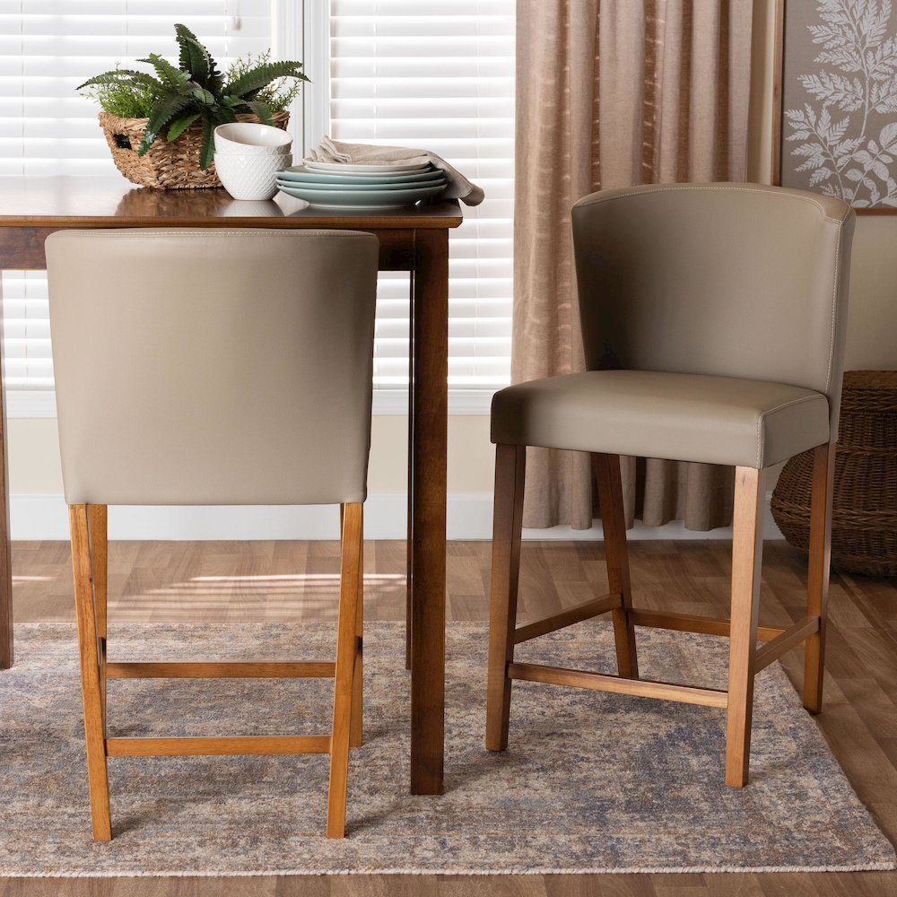 Leather Pub Stool (Set of 2)