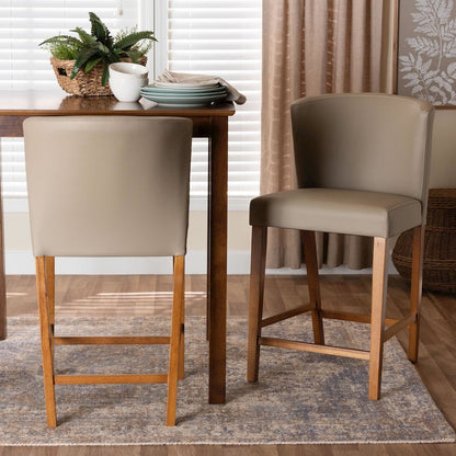 Leather Pub Stool (Set of 2)